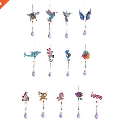 5D Diamond Painting Pendant Crystal Drill Wind Chime DIY Cry