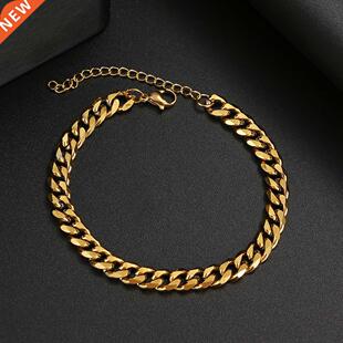Basic Punk ainless eel Bracelet For Men Women Cuban Link