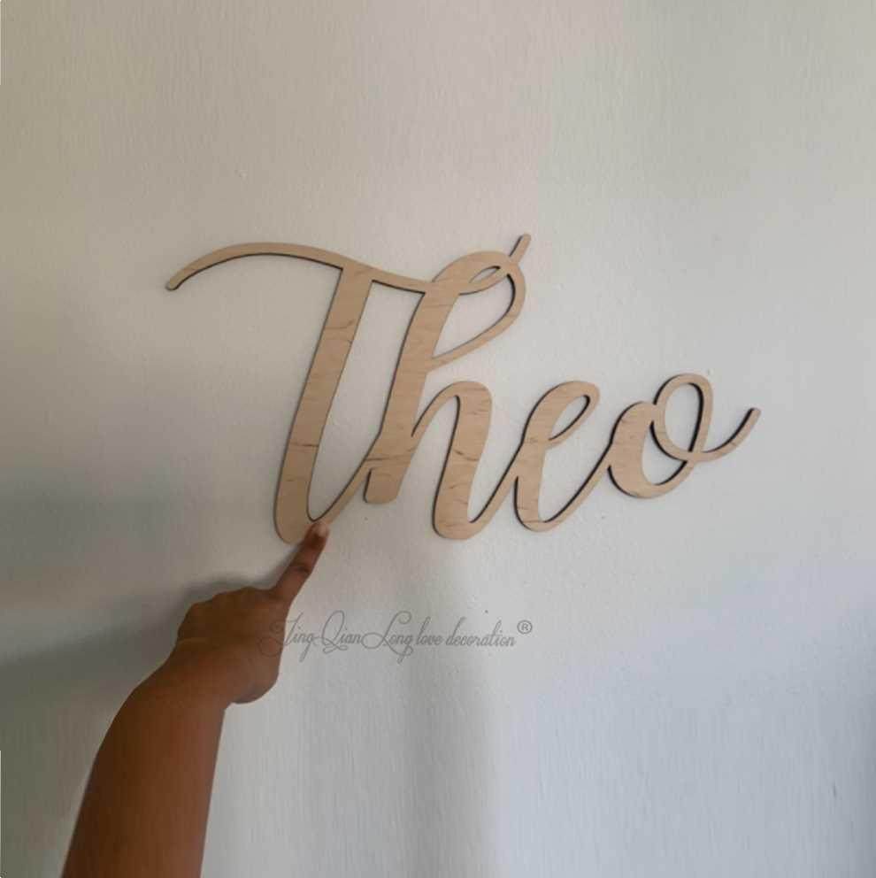 large size Personalized Wooden Name Sign, Wood Letters, Wal图片