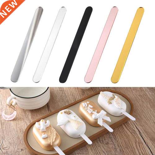 20pcs Ice Cream Sticks Acrylic Cake Topper Gold Mirror Stick