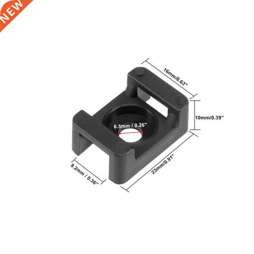 xcell 50Pcs/lot Black 9.2mm Hole Width Cable Tie Base HC-2 S