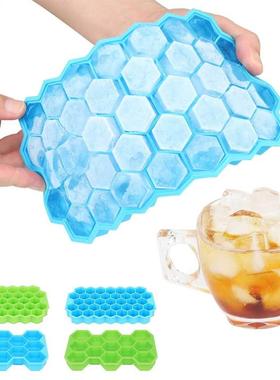13/37 Grids Ice Cube Mold Leakproof Silicone Cube Maker Ice