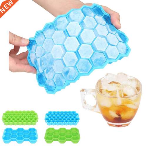 13/37 Grids Ice Cube Mold Leakproof Silicone Cube Maker Ice