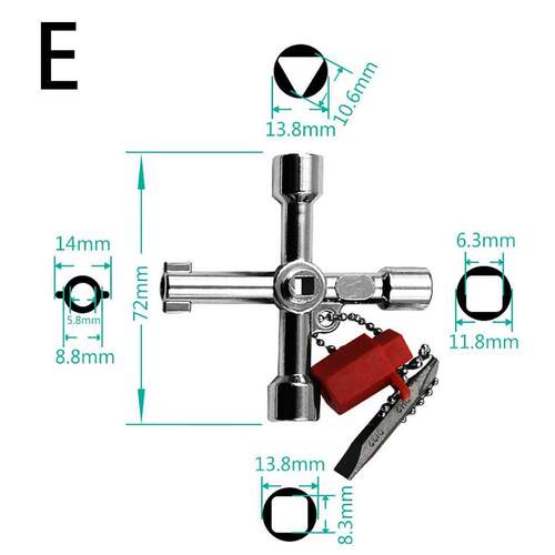 Multi-function Universal Square Triangle Key Wrench Valve El