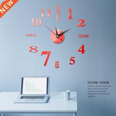 New 400mm Clock Watch Wall Clocks Horloge D  Acrylic Mir
