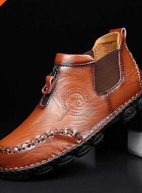 Men Chelsea Boots Leather Luxury Brand High Quality Leather