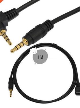 100CM .5mm TRRS 4 pole ring to Right angle Mini plug Aux