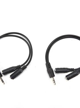 2PCS 3.5mm Stereo Audio 1Male to 2 Female Headphone Y Splitt