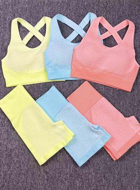 Yoga Sets Sport Activewear Seamless Fitness Suit Workout Clo
