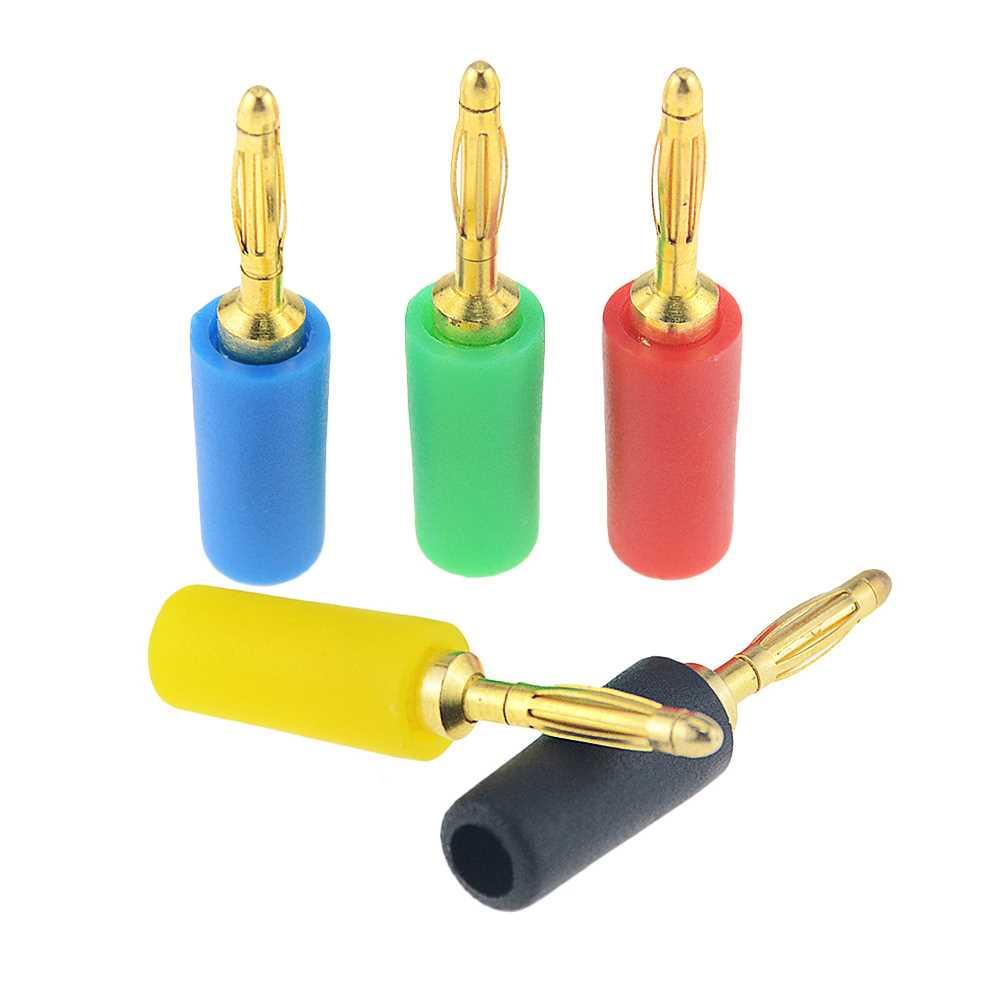 5PCS Gold-plated 2MM Small Banana Plug 2mm Lantern Head Weld-封面