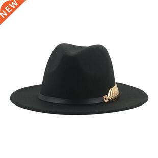 Hat Women Fedora Hats Casual Solid Hats for Men Belt Panama