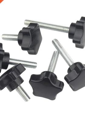 10PCS M6/M8 Hand Screw Five-Star Shaped Head Thread Clamping
