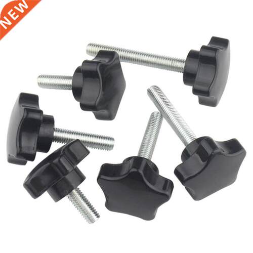 10PCS M6/M8 Hand Screw Five-Star Shaped Head Thread Clamping