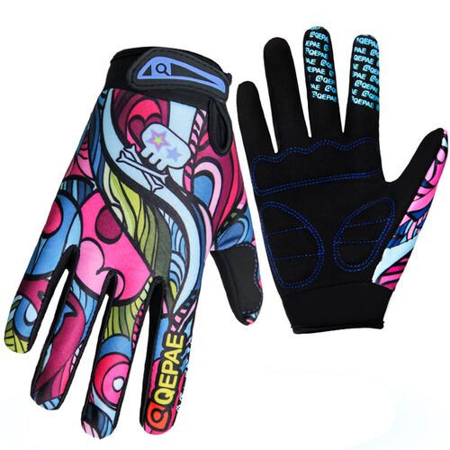 Qepae Shockproof Cycling Gloves Full Finger Gloves Fitness