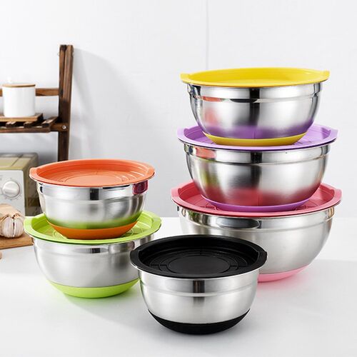 Stainless Steel Mixing Bowl Fruit Salad Bowl Non-slip