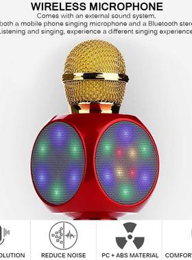 Bluetooth Wireless Microphone Speaker Handheld Karaoke Sing