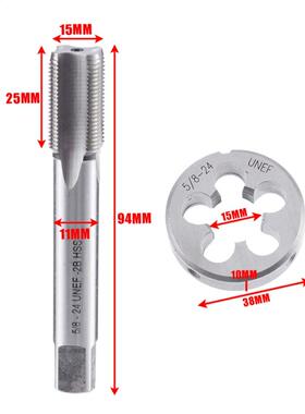 1/2-28 UNEF 5/8-24 UNEF Hand Tap Round Die Cut HSS Right Han