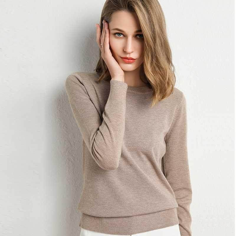 Autumn Winter New Cashmere Sweater Women Knitted Pullover Wo