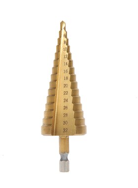 Titanium Stepped Drill Bit 4-32mm HSS High Speed Steel Step