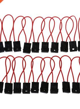 30A Wire In-line Fuse Holder Block Black Red for Car Boat Tr