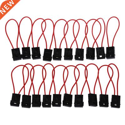 30A Wire In-line Fuse Holder Block Black Red for Car Boat Tr