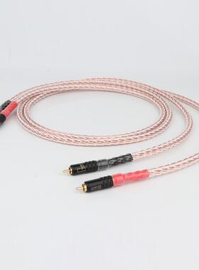 HiFi 4TC 7N OCC Pure Copper RCA Cable Hi-End CD Amplifier In