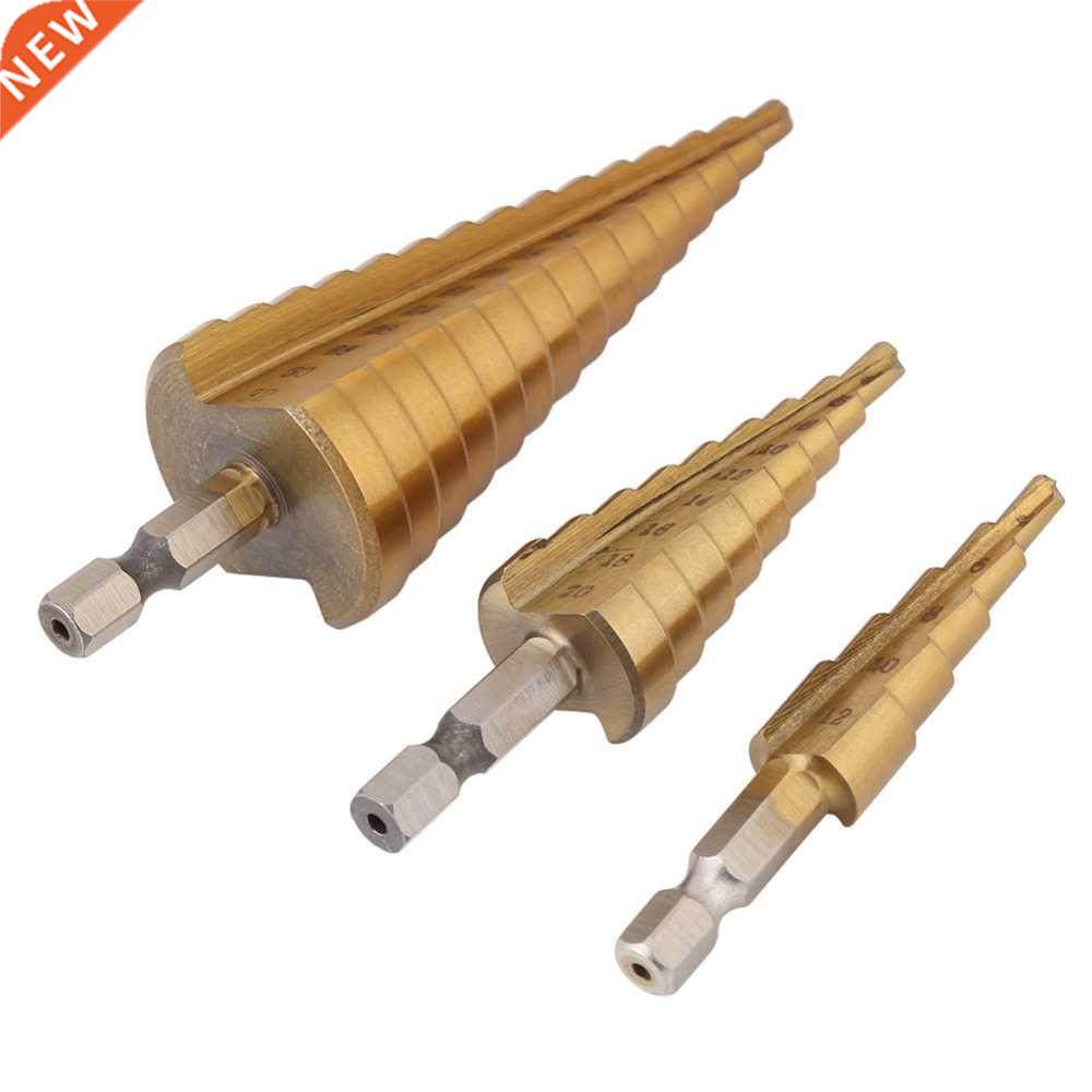3Pcs/lot Step Drill Bits Step Drill Bit 1/4 Inch Hex Shank H