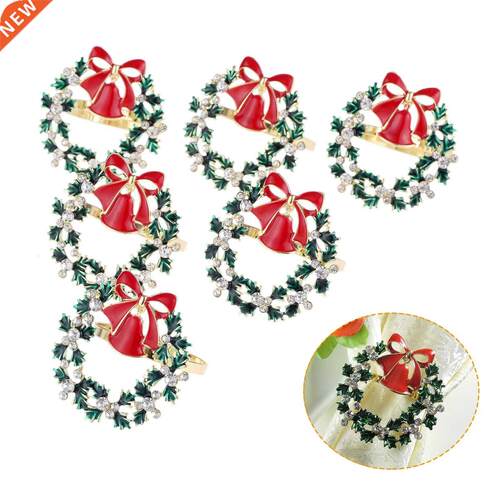 6pcs Christmas Tree Napkin Rings Wedding Napkin Holder Napki
