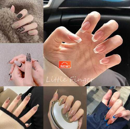 24/Pcs  Fake Nails French Finger Nail Art False Nail