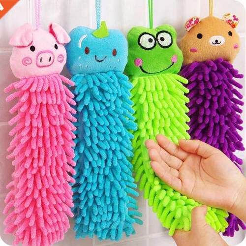 Soft Kitchen Hanging Towels Chenille Hand Face Wipe Towels B