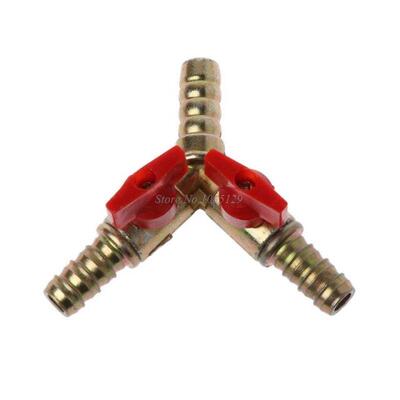 /8 ID Hose Barb Y Shape  Way Shut Off Ball Valve Fitting