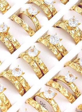 Wholesale Bulk Job 12Set=24Pcs CZ Crystal Stainless Steel Go