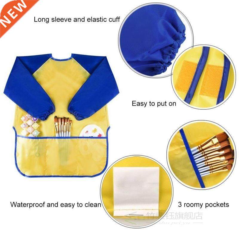 Childrens Kids Toddler Waterproof Play Apron Art Smock with