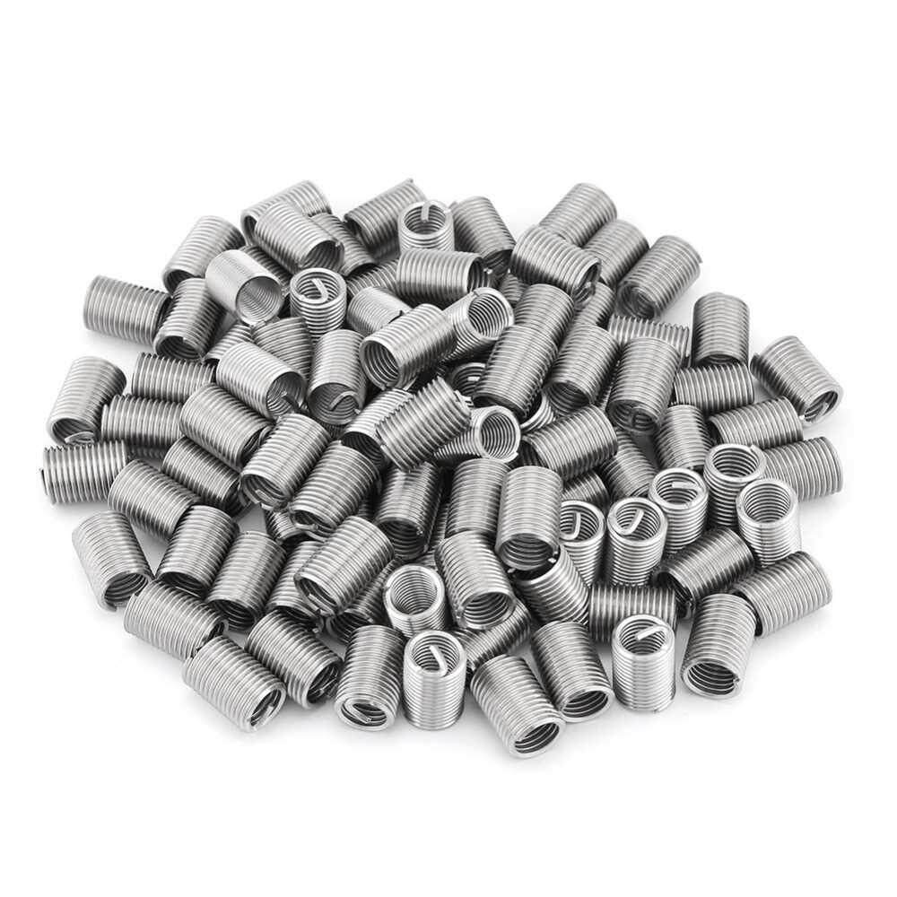 100pcs M10 Threaded inserts Wire Screw Sleeve Thread Repairi