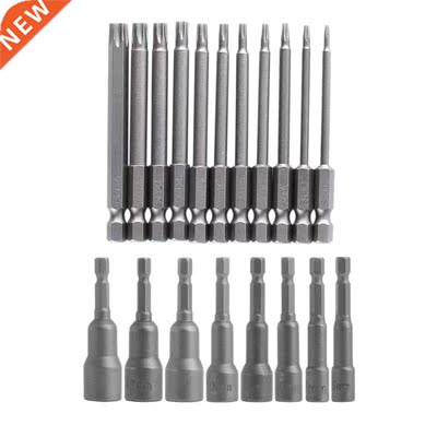 11 Pieces 1/4 Inch Hex Shank T6-T40 4 Inch Length Screwdrive