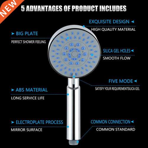 Zhangji Bathroom Shower Head Multi-Layer Electroplating Five