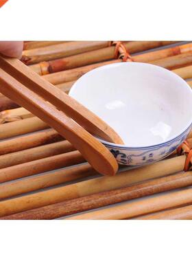 1pc Bacon Tea Utensil Sugar Bamboo Salad Tongs Kongfu Tea W
