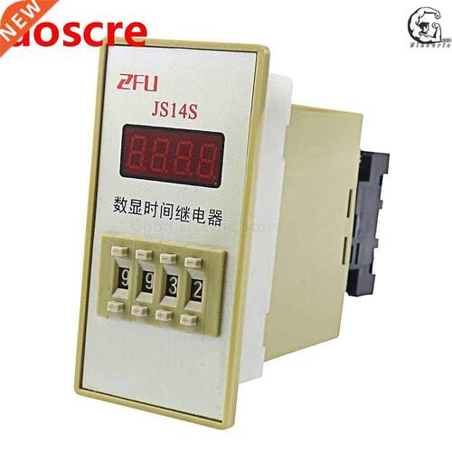 1Set JS14S-4 AC/DC 24-240V 1s-9999s on-delay DPDT time rela