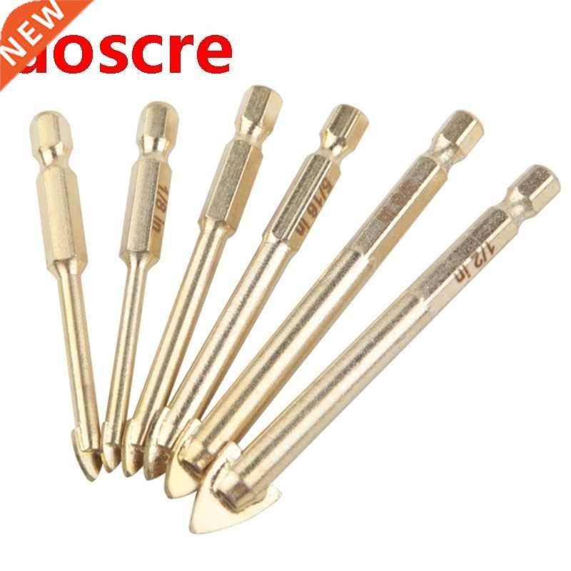 6PCS Ceramic Glass Tile Drill Bit Tungsten Steel Hexagonal D
