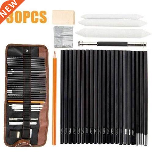 30pcs Drawing Beginner Sketch Set Charcoal Pencil Art Painti