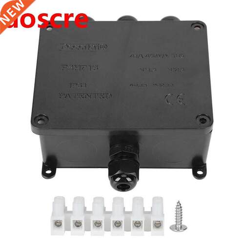 Black Plastic Junction Box  Electronic Enclosure PCB Inst
