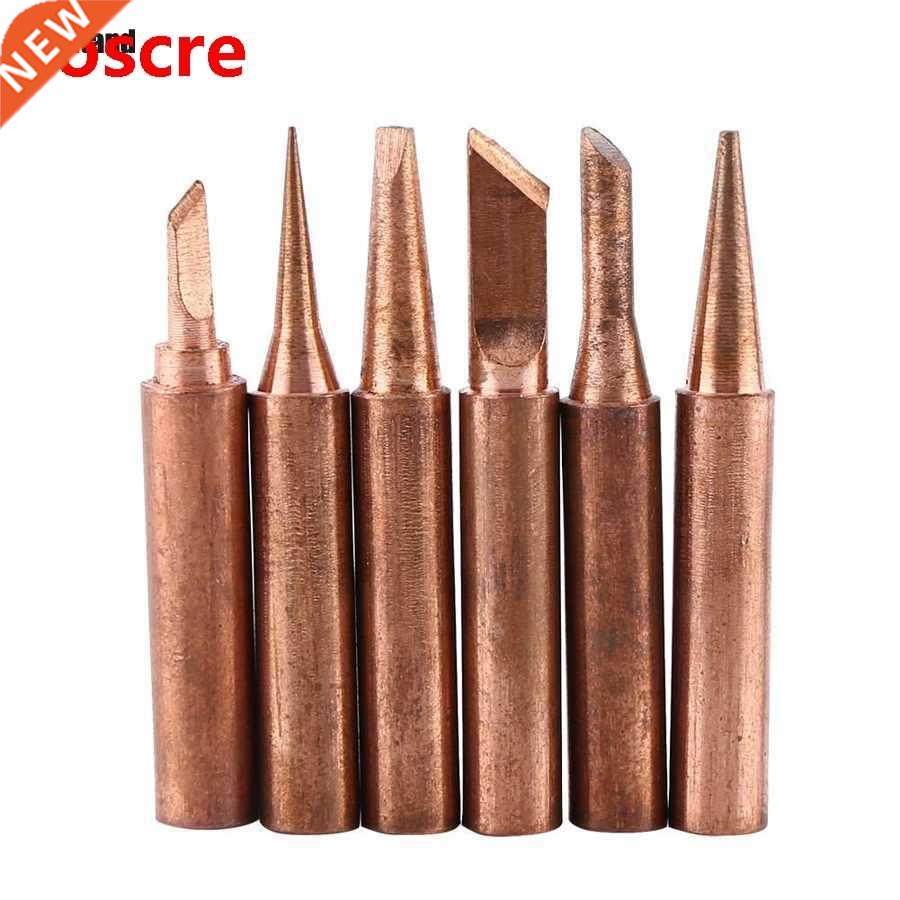 6PCS Copper 900-M-T Soldering Screwdriver Iron Tip Bit For U