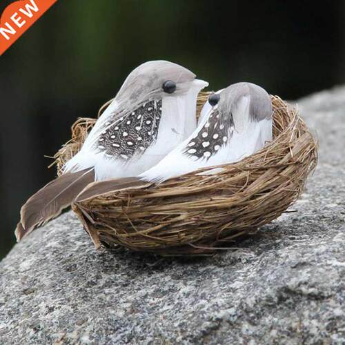 Home Decoration Artificial Foam Feather Bird Designer Weedi