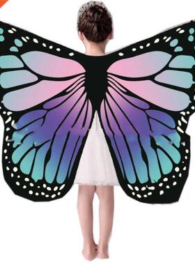 Soft Fabrc Butterfly Wngs Shawl Fary Lades Nymph Pxe C