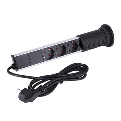 Electrical Socket Power Outlet Kitchen Worktop Desk Pull Up