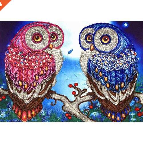 Cute Owl 5D Diamond Painting Embroidery Needlework Rhineston