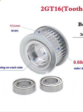 2GT 16 Teeth Synchronous Wheel Idler Pulley Bore 3mm With Do