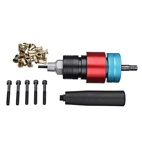 LT8 Electric Riveter Nut Riveting Tools Kit Clutch Type Auto
