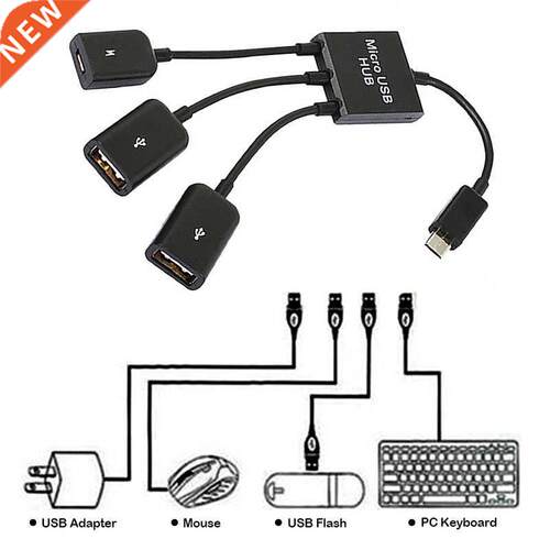 3 in 1 Micro USB OTG Cable Data Transfer Micro USB Male to