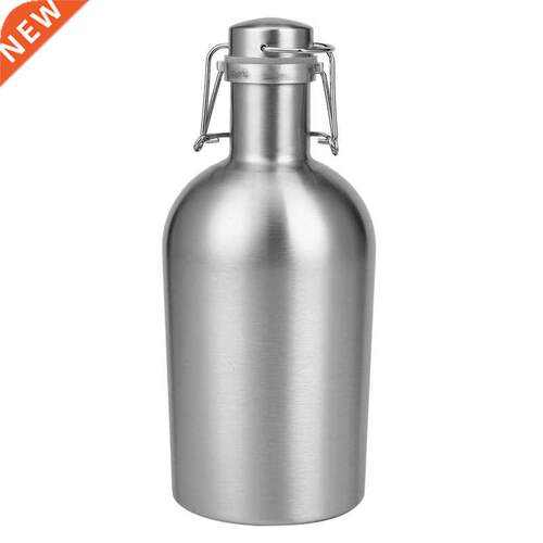 2L Stainless Steel Homebrew Beer Growler Secure Swing Top Li